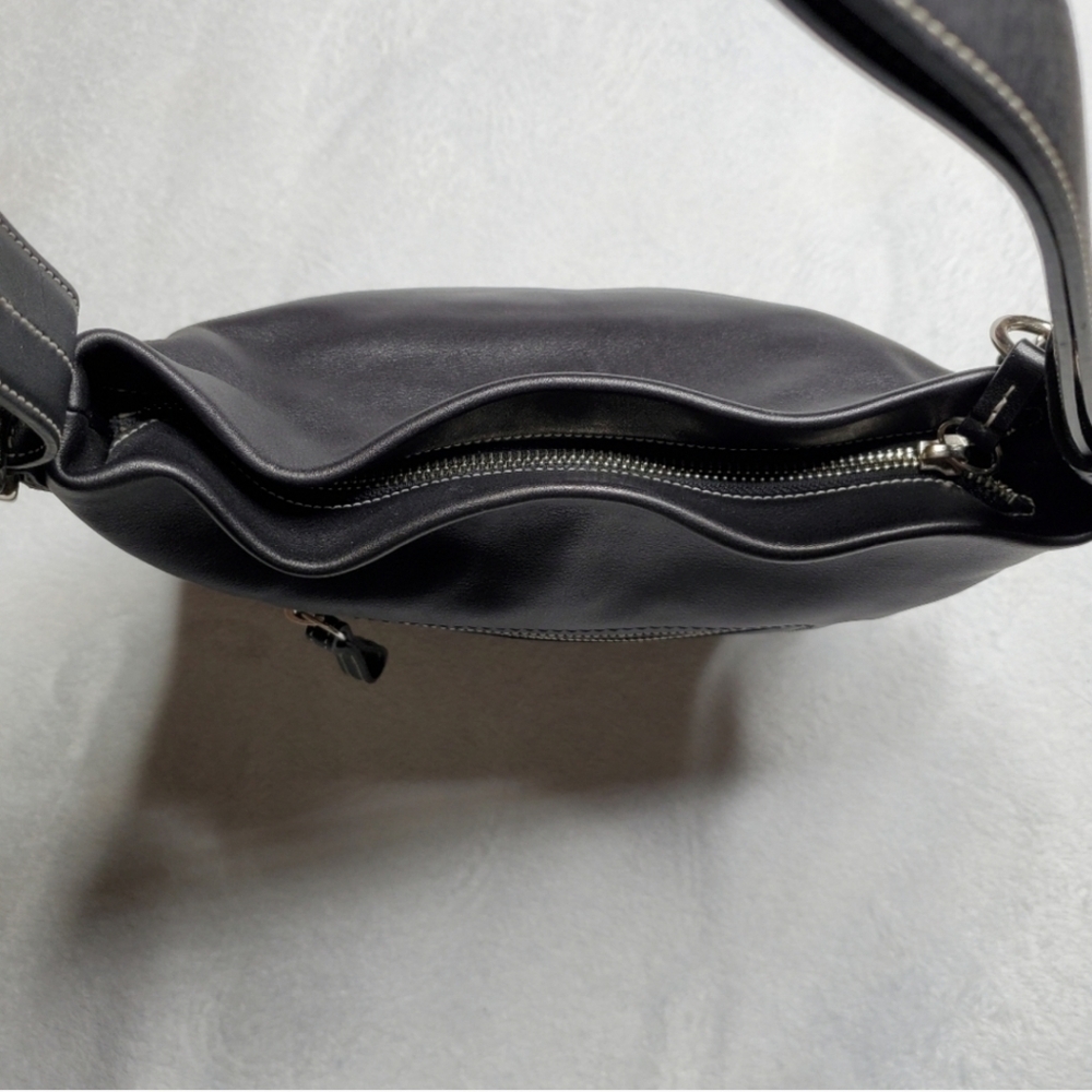Coach 1415 Soho Slim Y2K Black Leather Hobo Fringe Tasseled Shoulder Bag - Picture 11 of 13